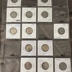 Vintage Nickels Silver Quarter 2 Cent Lot