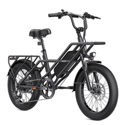 1500W Peak Electric Bikes for Adults 20" Fat Tire E Bike with 90 Miles Max Range 28 MPH Electric Bicycle Step-Thru Ebikes with 48V Removable Battery 7
