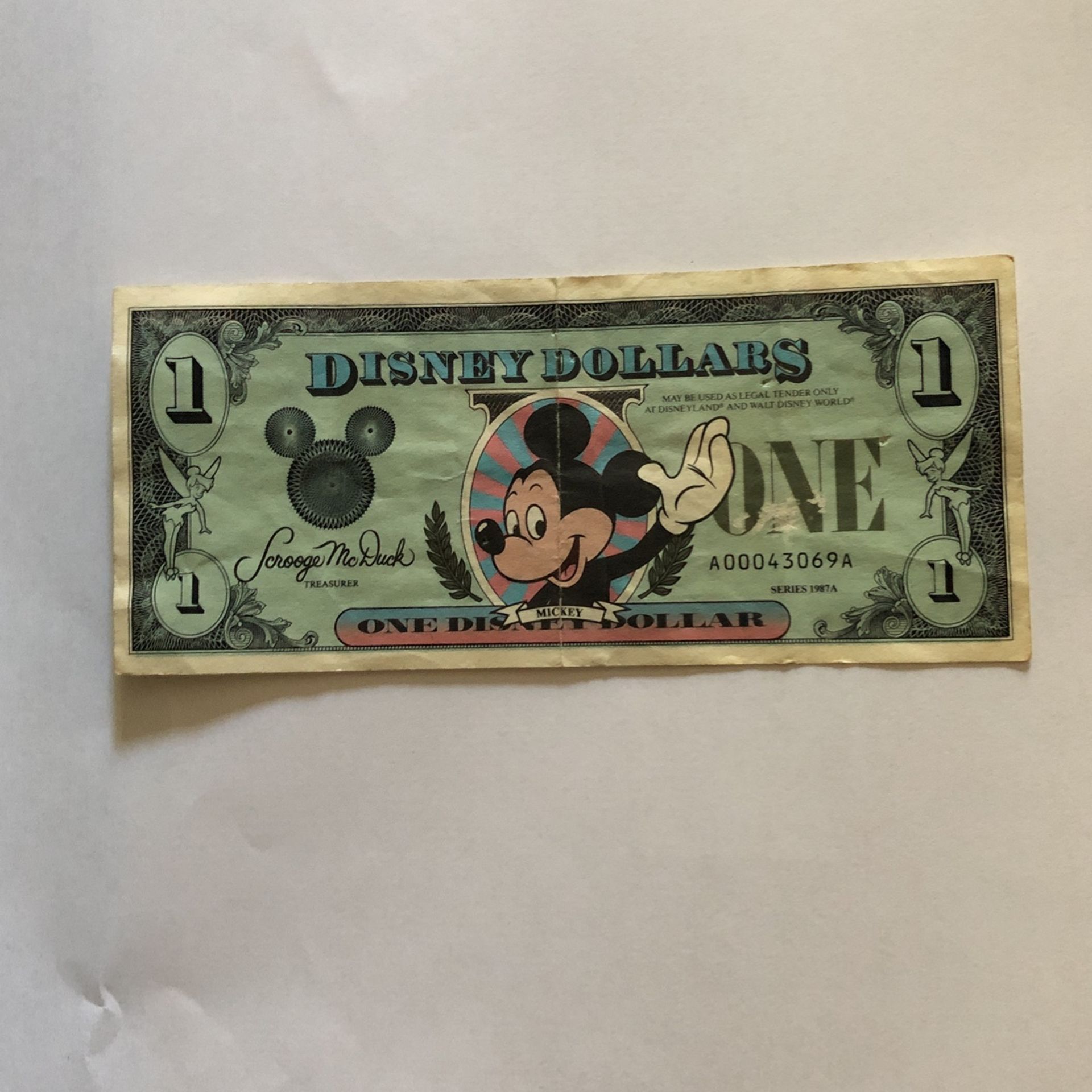 Disney Dollar First Edition