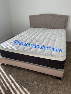Queen size bed frame and mattress