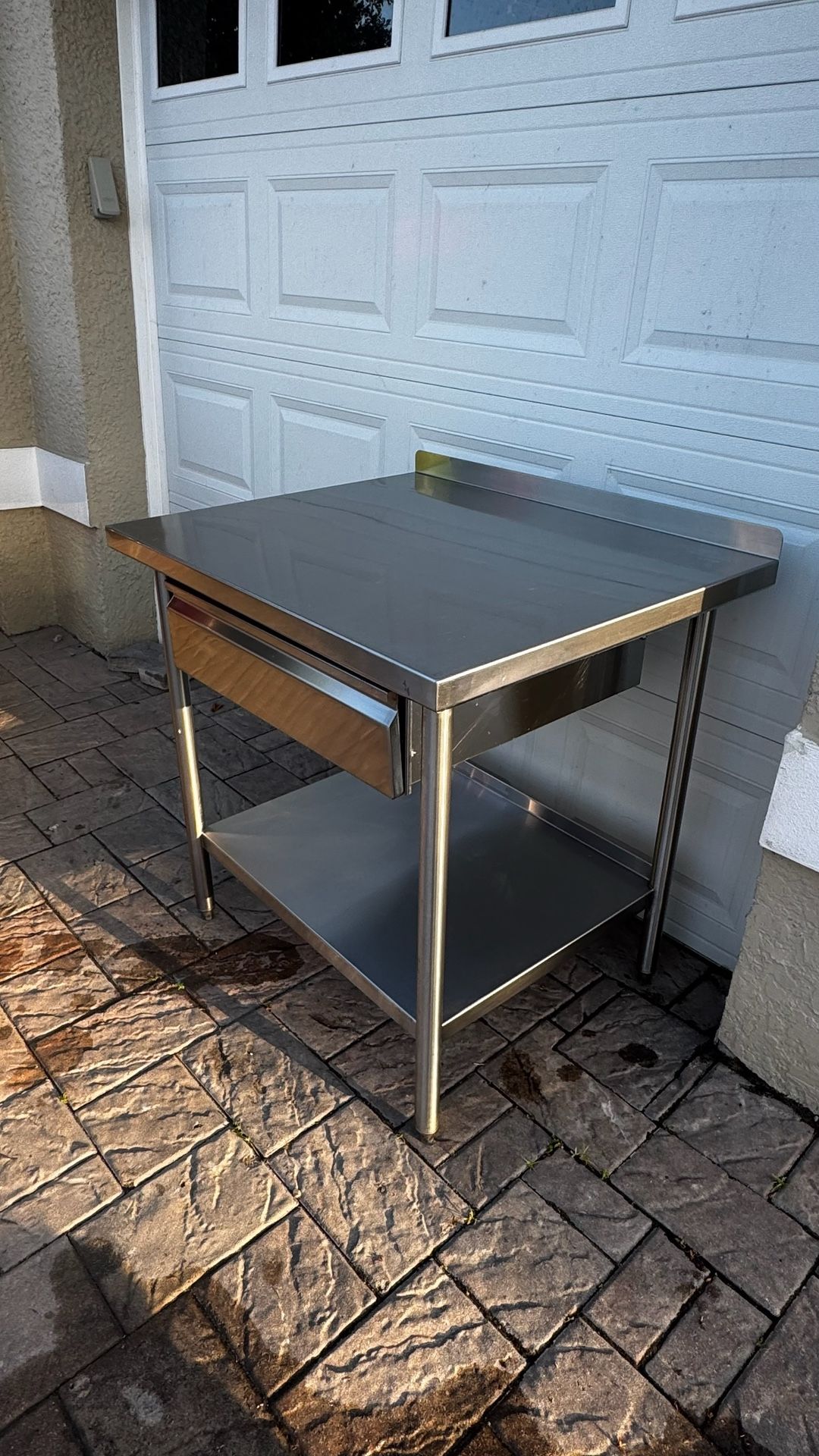 Top quality HEAVY DUTY Stainless Steel TABLE with drawer and backsplash $350 36x30