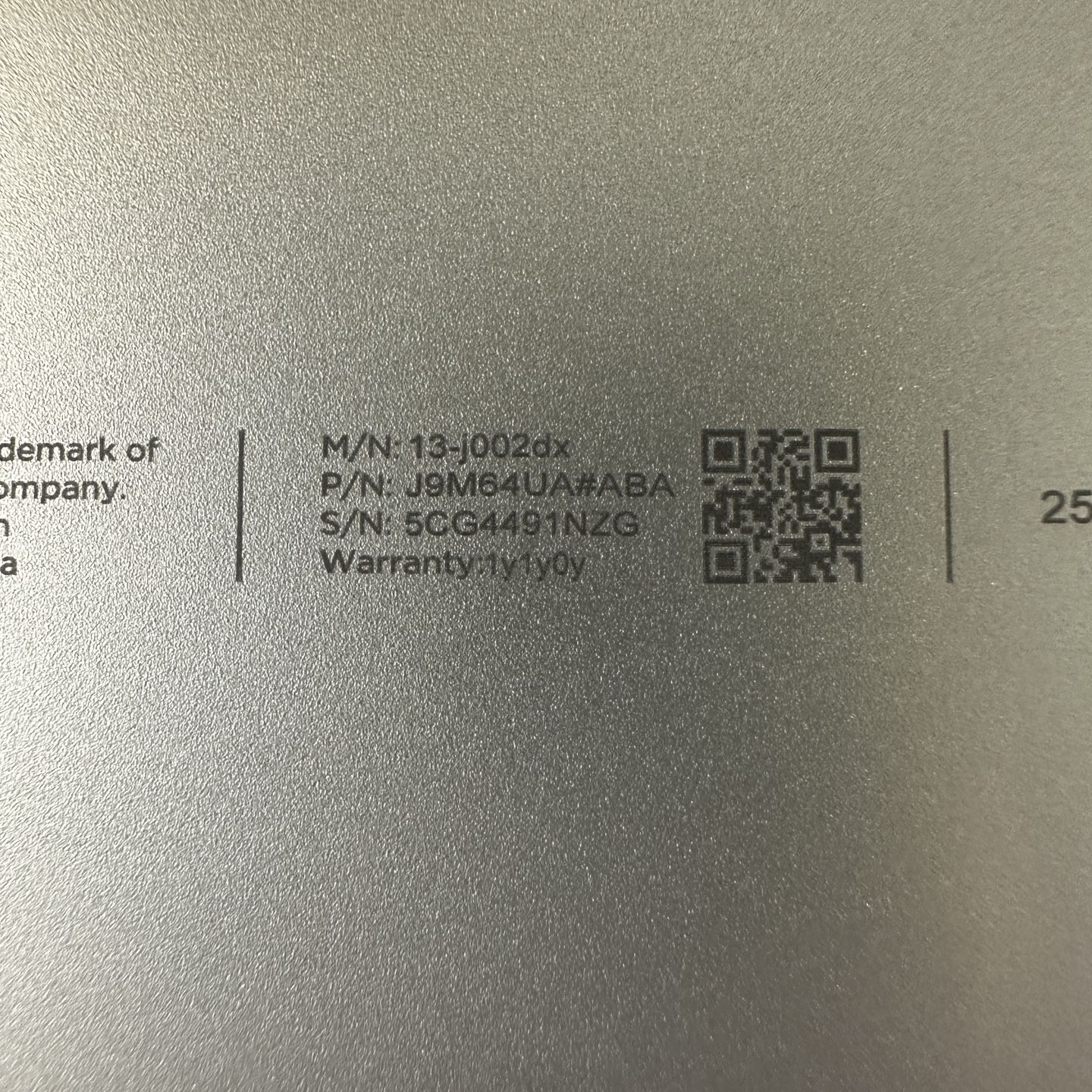 HP Envy Model 13-j002DX