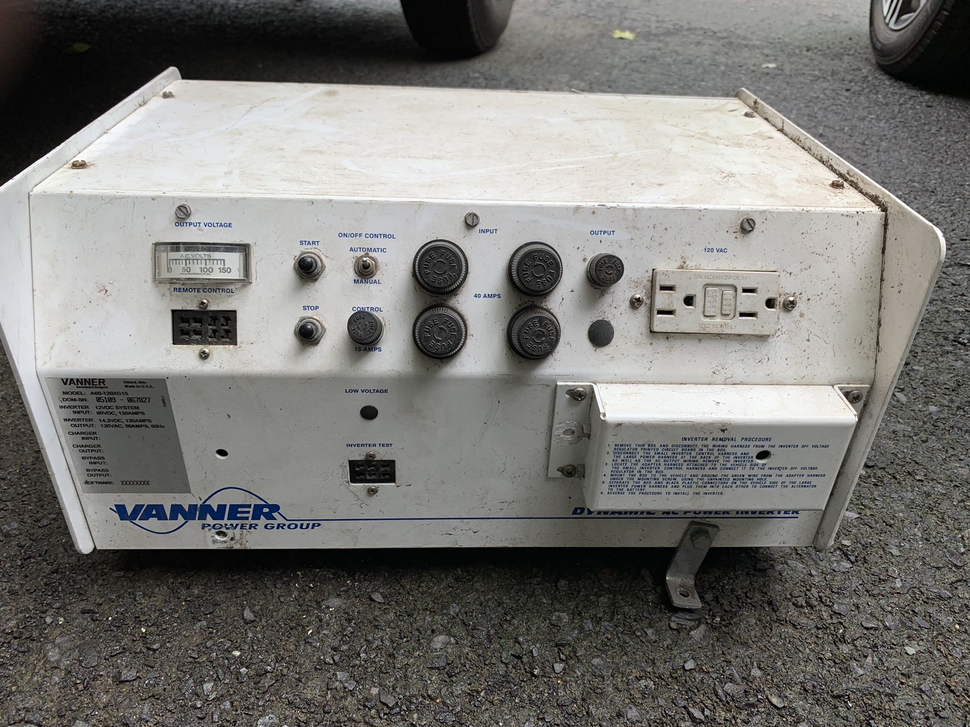 6000 amp Vanner power inverter