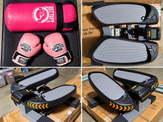 Boxing bag with gloves / stepper