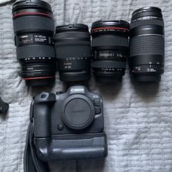 Canon R6 Mark II Battery GripCanon 24-105 f4 & Kit Lens Canon 17-40 F4 Canon 75-300 
