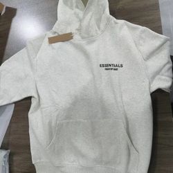 Essentials Light Oatmeal Hoodie Brand new Size Large 