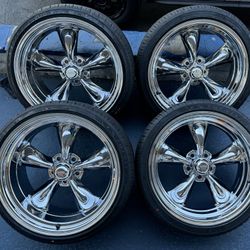 American Racing Vn 615 Chrome Staggered 20x8 - 20x10 With 245/35/20 - 275/30/20 Tires🔥🔥🔥🔥🔥