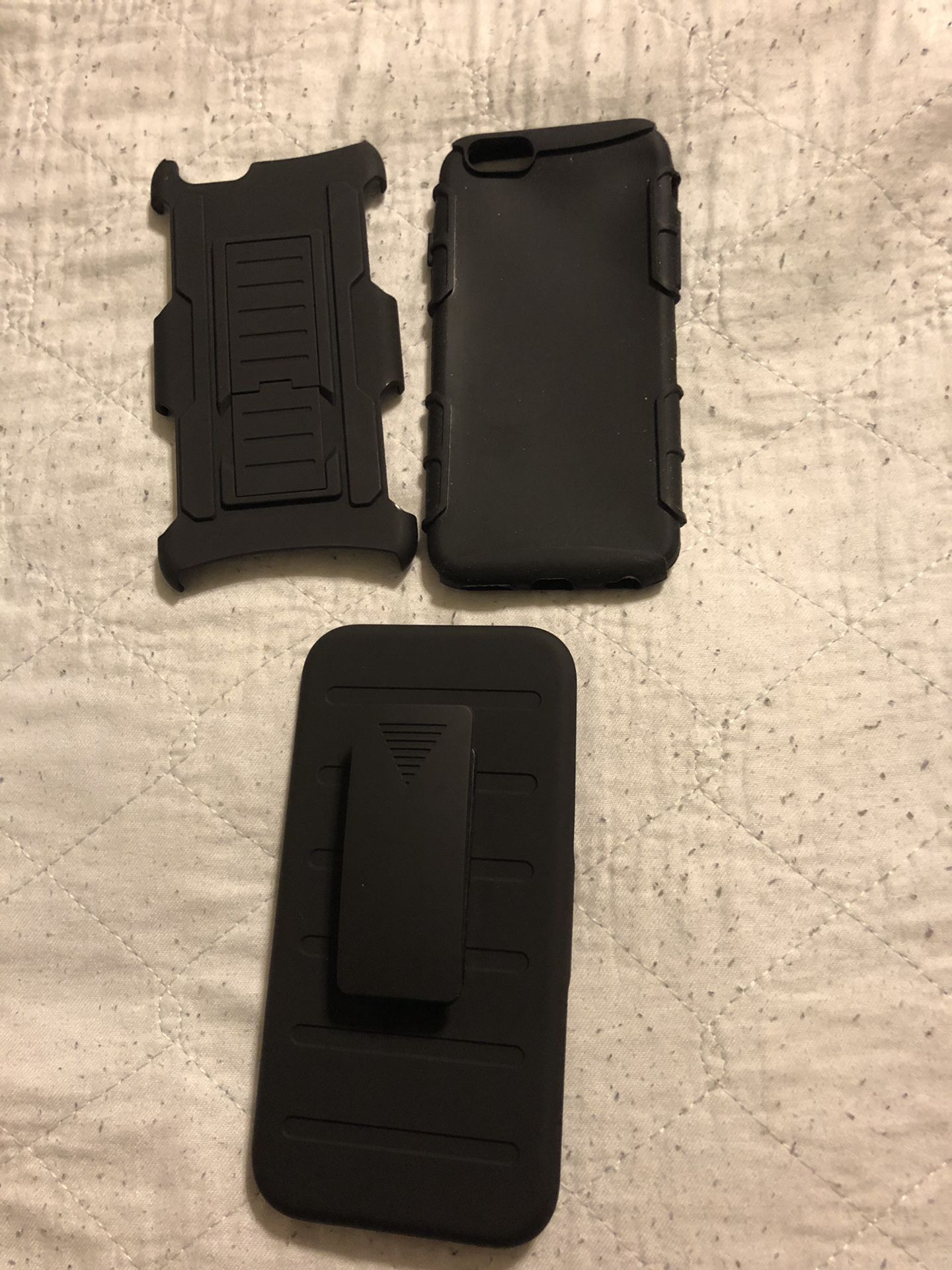 3 piece iPhone 6 case with holster with stand