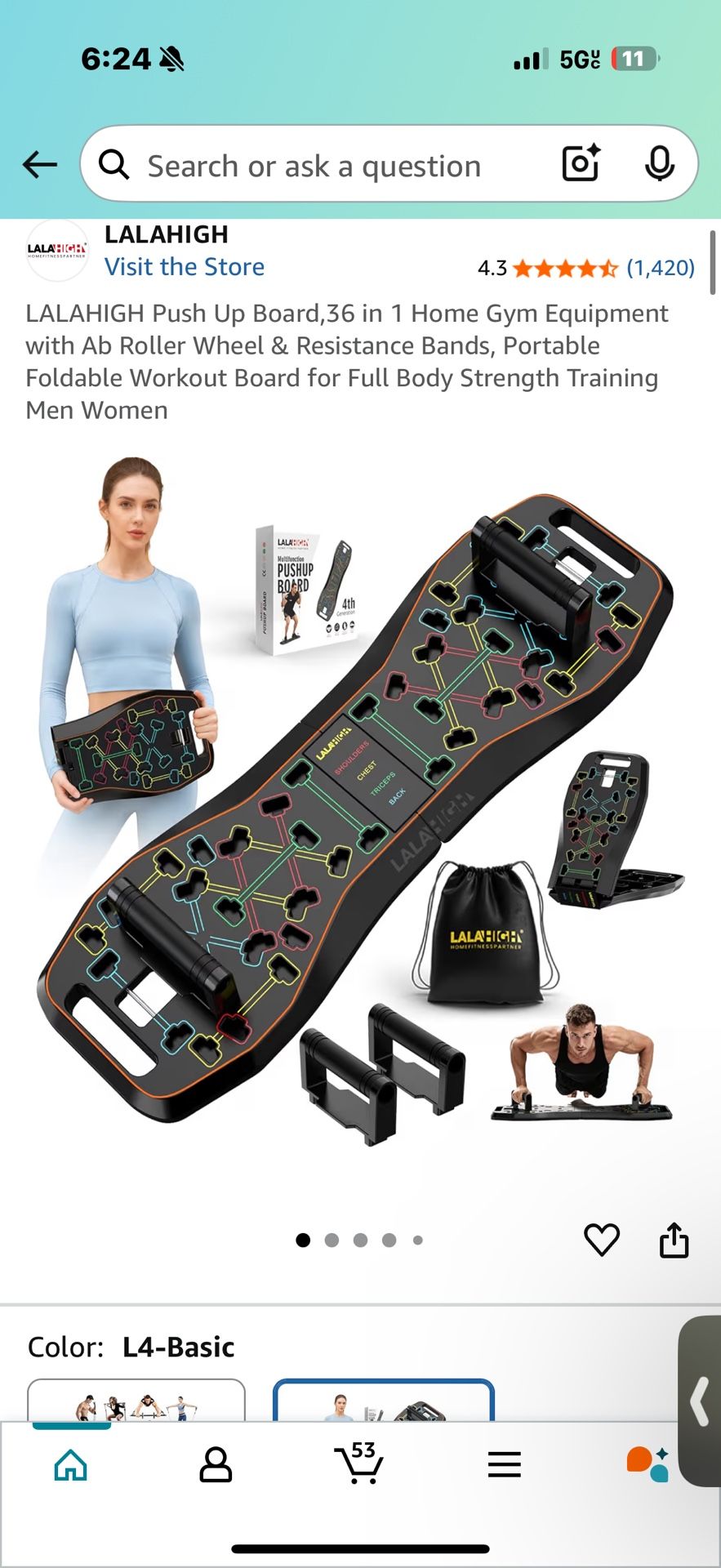 LALAHIGH Push Up Board