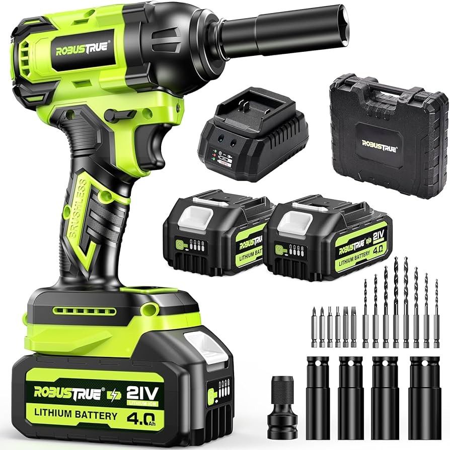 Brand New 406 Ft Lbs IMPACT WRENCH KIT Robustrue Brand WITH EVERYHING PICTURED