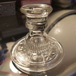 Intricate Antique Glass Candle Holder
