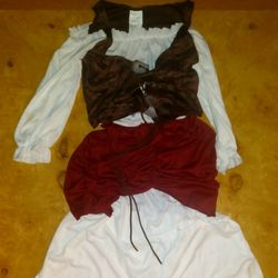 Women's Ladies Medium 8-10 Dress Pirate Wench Swashbuckler Gasparilla Halloween Costume