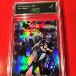 1998 Topps Gold Label Troy Aikman Class 1 Red Label Dallas Cowboys EJE MINT 9
