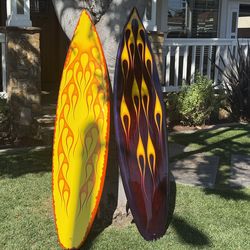 Surfboards custom made and professionally paint made to display on wall in man cave, restaurant,bar $675 each