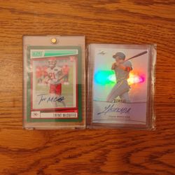 Trent McDuffie Scorel Panini Green Football Autograph And Yoan Moncada Holagram Autograph Baseball Card Signature Autograph Pair 