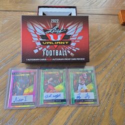 2022 Leaf Valiant- Football Autpgraphs