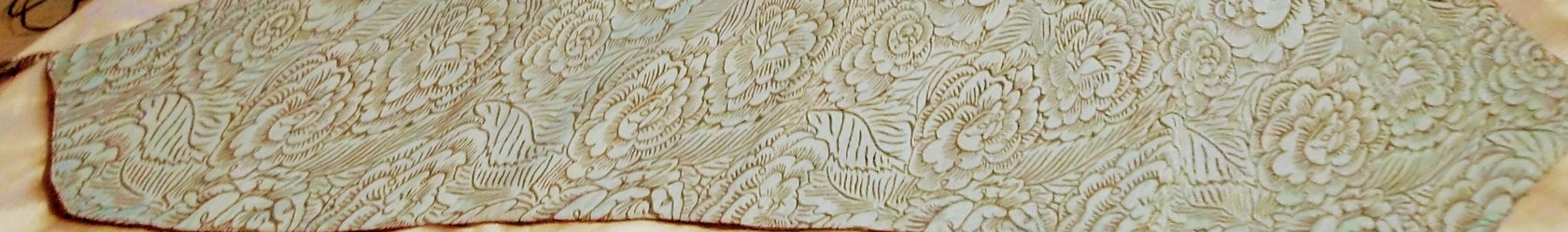 Light Green And Brown Table Runner