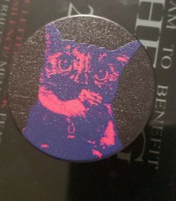 Cool Trippy Cat Pop Socket - Phone Socket!