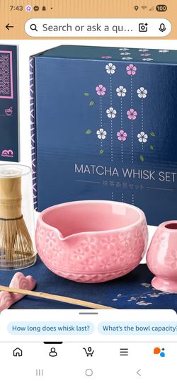 7Pcs Matcha Whisk Set, Matcha Set Whisk and Bowl,Bamboo Scoop, Scoop Rest,...