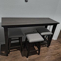 Modern Dining Room/Workstation with stools.