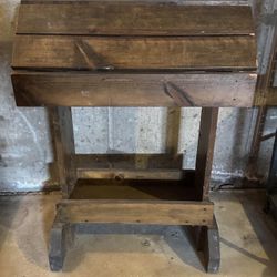Antique Wooden Saddle Rack