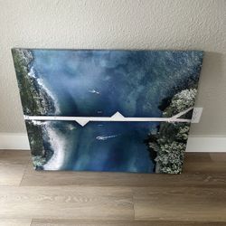 Boat and Water Wall Painting