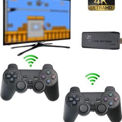 Trovono Wireless Retro Game Console,Built in 10000+ Classic Games,9 Emulators,Plug and Play Video Game Stick 4K High Definition HDMI Output for TV wit