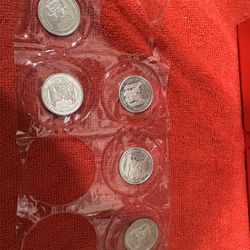 FIVE 1/2 oz silver rounds from Apmex  (2 1/2 ounces in total)