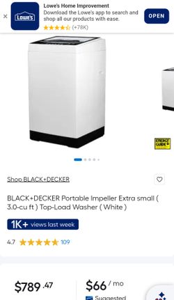 Portable Black and Decker washer/Dryer