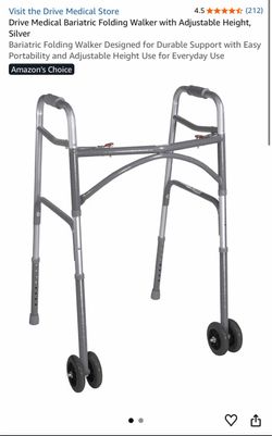 Drive Medical Bariatric Folding Walker with Wheels. Brand new!
