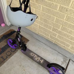 Purple Halo Scooter + Grey Helmet