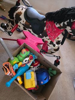 Toddler toy bundle, radio flyer horse and Amazon kids tablet