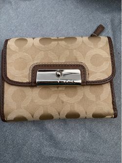 Coach Signature Bifold Wallet - Khaki/Brown