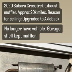 Subaru Crosstrek Muffler 