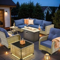 Brand New Patio Outdoor Furniture Set With Fire Pit 