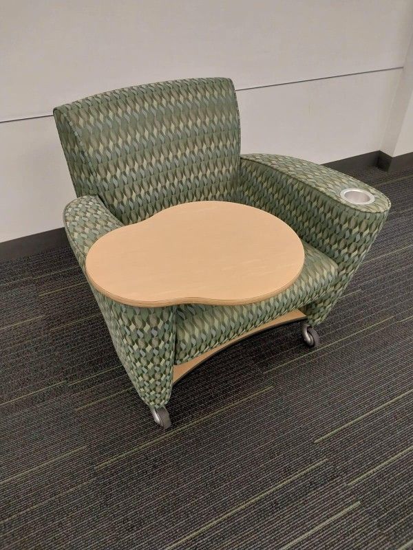 Elegant Club Chair With Table