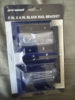 Pro Wood 2x4 Black Rail Bracket