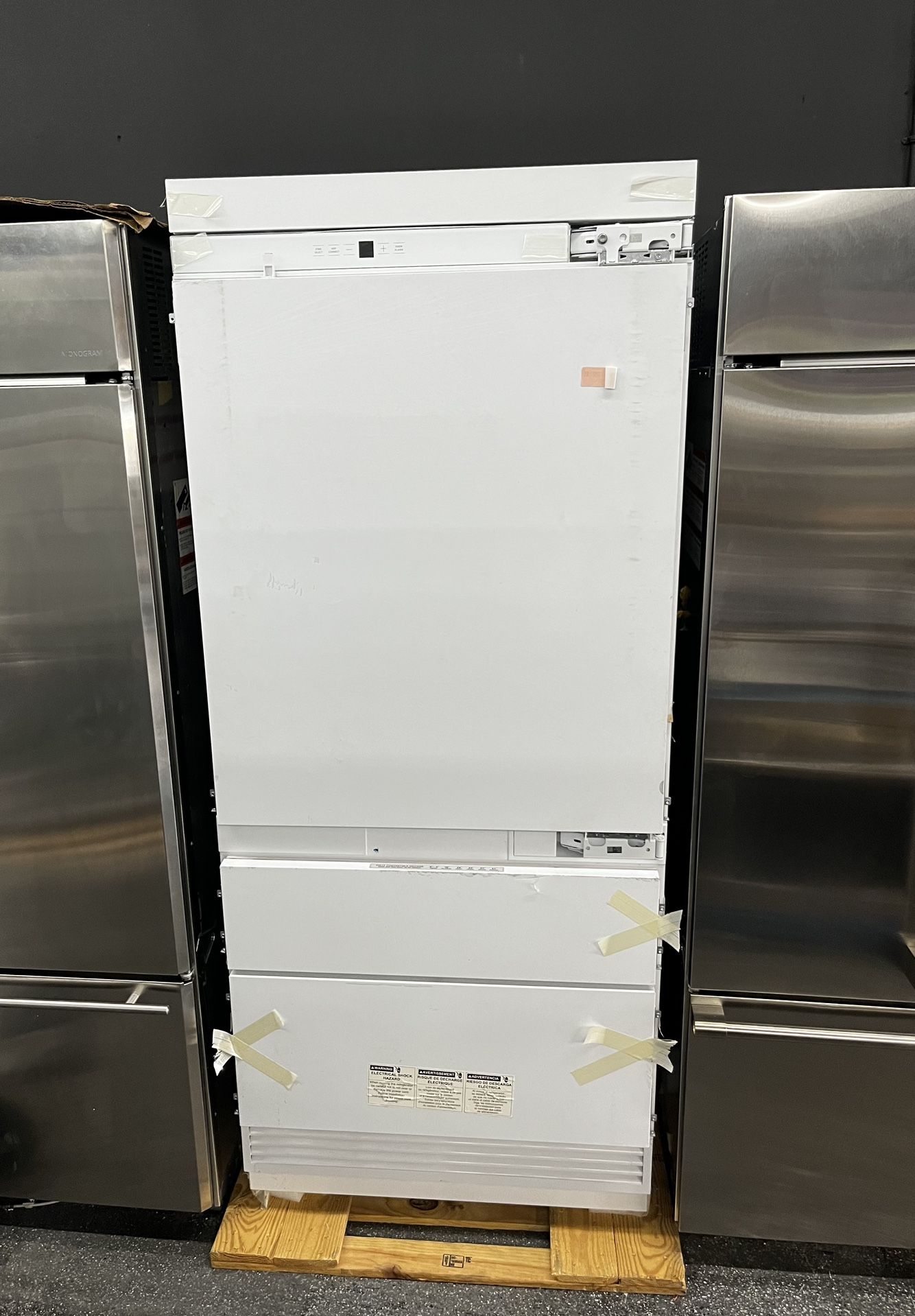 Monogram Panel Ready Bottom Freezer 36” Wide Built In Refrigerator