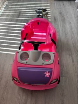 Step 2 pink car stroller
