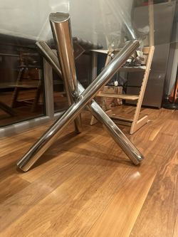Chintaly 54” Modern Glass Dining Table 