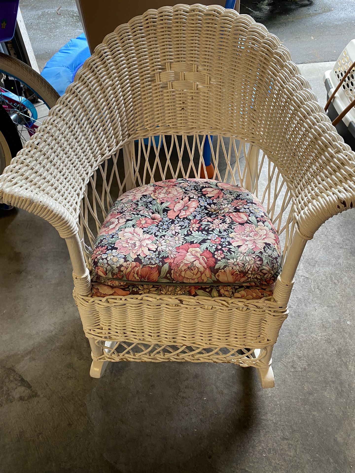 Vintage Child’s Wicker Rocking Chair