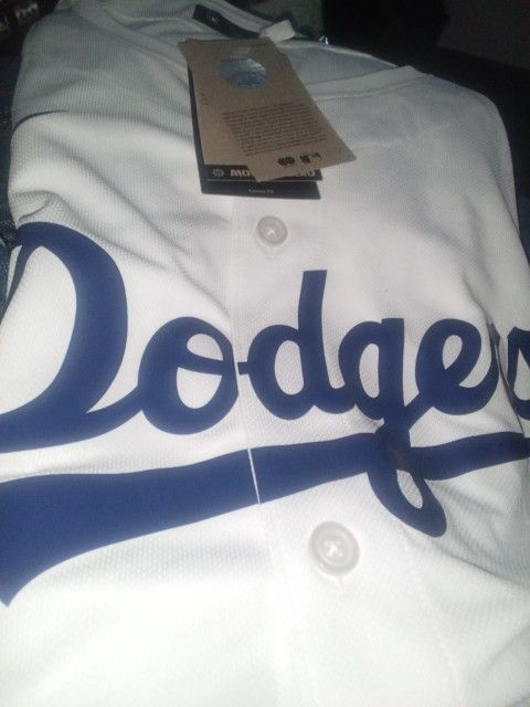 White Dodgers Jersey Dri-FIT 4X