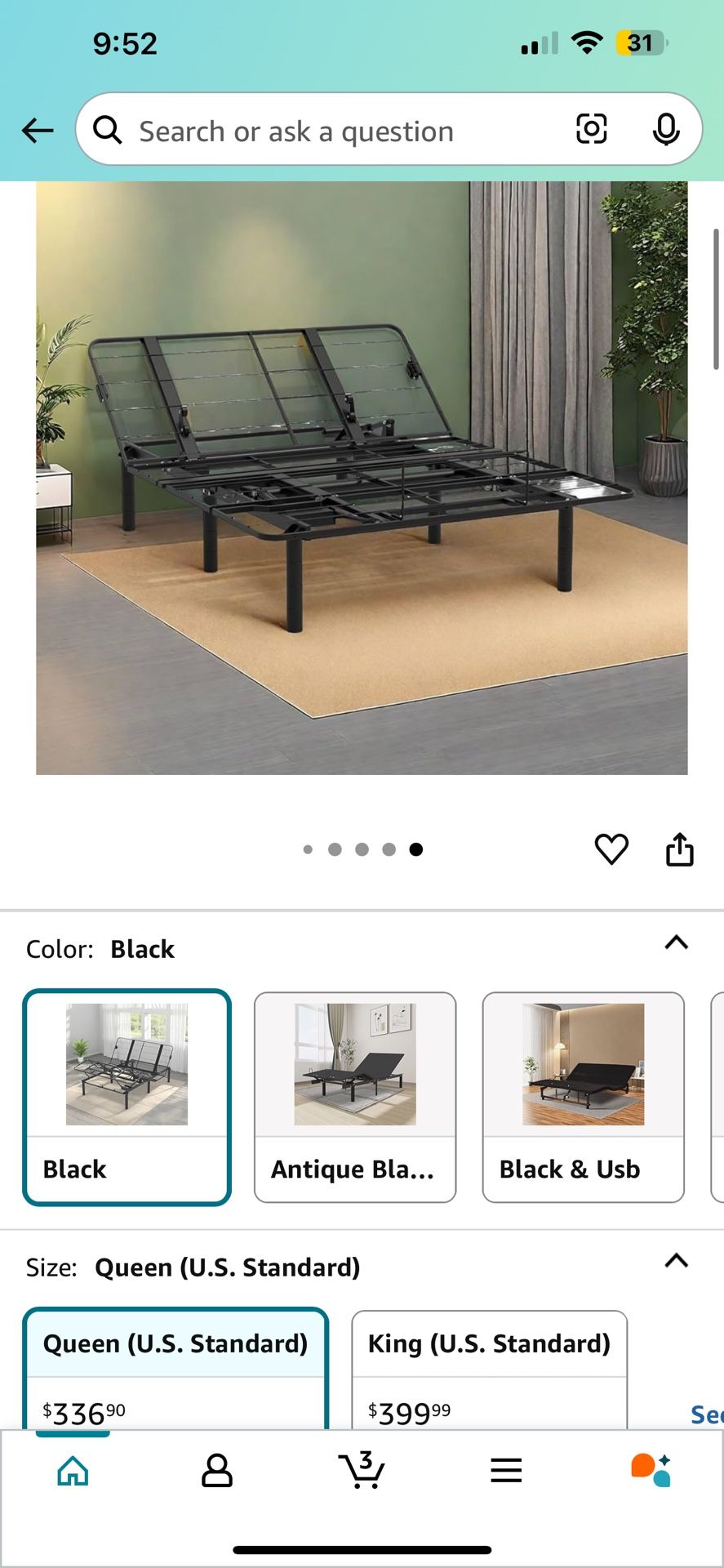 Electric Queen Bed Frame No Mattress