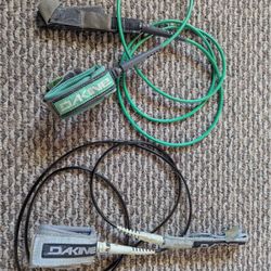 Dakine Surfboard Leash 7ft Ultralight Comp Thin Surfing Leg Ankle Velcro Cord Strap Tether FCS Destination Oneill Rip Curl Billabong Longboard Short