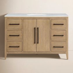48”Single Sink Bathroom Vanity with Marble Top