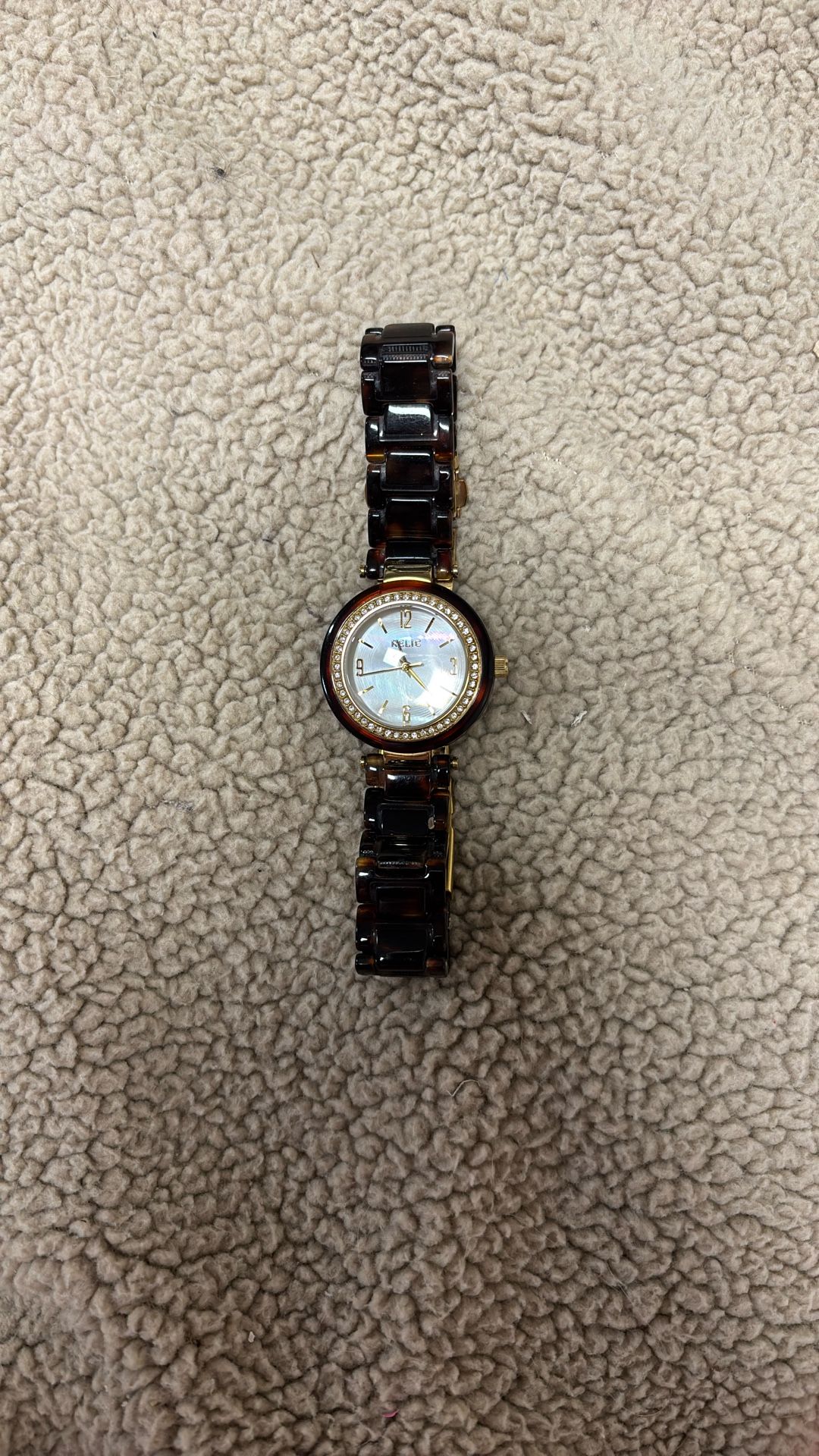 Relic Mother Pearl ..With Small Stones Around Turtle Shell