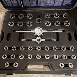 Westward 110 Piece Carbon Steel Tap and Die Set