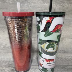 Starbucks Holiday Tumblers Lot Of 2