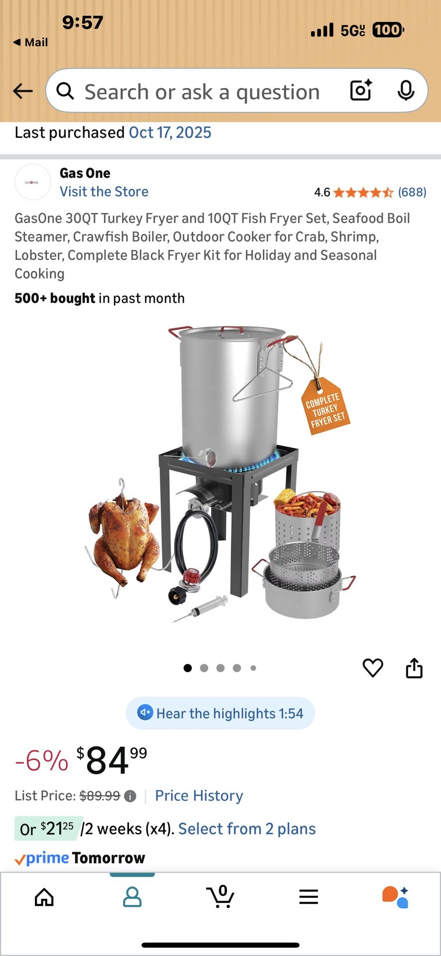 Turkey /seafood Boiler