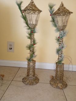 Matching decorative Christmas lamps